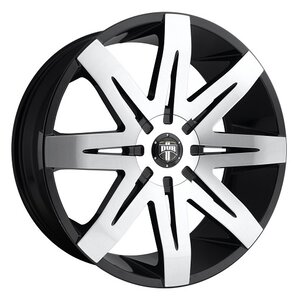 DUB Stacks S227 Wheel / Rim in Black Brush Gloss