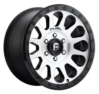 Fuel Vector Wheel / Rim in Brushed Clear with Black Ring