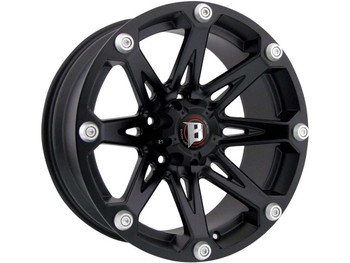Ballistic 814 Jester 17x9 6x135 Flat Black 12mm Wheels