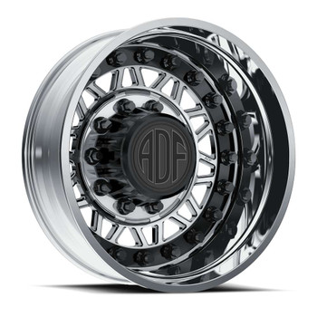 Maxed Rims ADF Wheels Mad Max 22x8.25 8x170 Polished Black -168 Wheels
