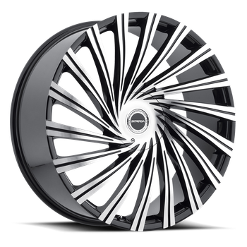 Strada S49 Tornado 24x10 5x115 5x120 Black Machine 15 Wheels
