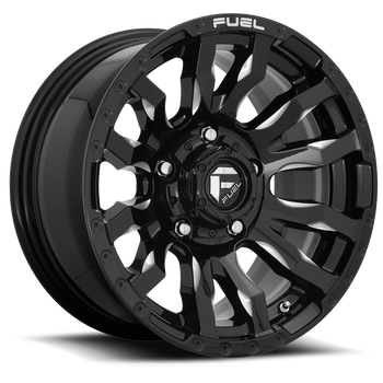 Fuel D673 Blitz Wheels Rims 17x9 5x127 Gloss Black Milled -12mm ...