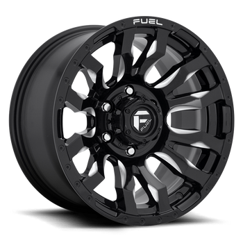 Fuel D673 Blitz Wheels Rims 22x10 6x139.7 Gloss Black Milled -18mm ...
