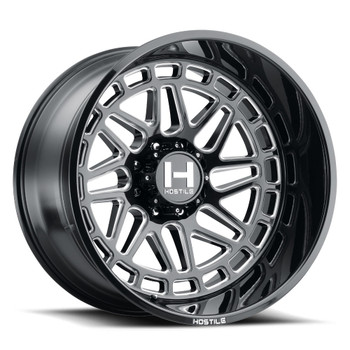 Hostile Reaper H122 Wheels Rims 22x10 6x5.5 (6x139.7) Blade Cut Black ...