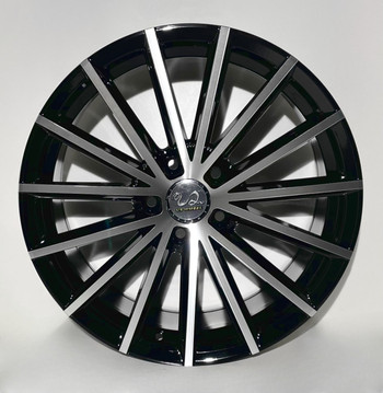 U2 Rims U2 Wheel 58 17x7.5 5x114.3/5x4.5 Black Machined 38mm Wheels