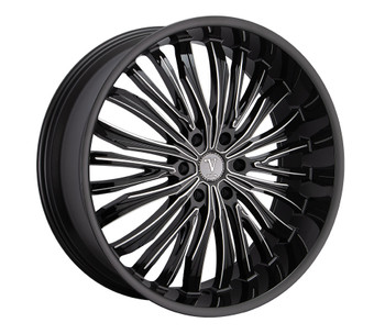 36 Inches Rims Velocity Vw36 24x9.5 6x139.7/6x5.5 Black Milled 30mm Wheels