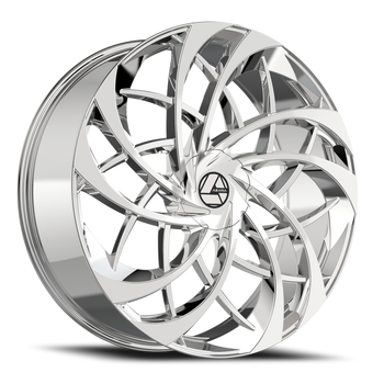 Azara Aza-540 28x9.5 6x135 6x139.7 Chrome 22mm Wheels