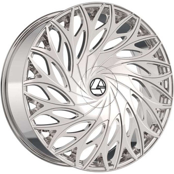 1 X Azara AZA-531 Nano Chrome 18X8 5x112/5x114.3 74.1 Hub 35 Offset Chrome Wheel Rim
