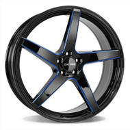 Encore Alloys Enc148 Wheel 20x8 5x100 Gloss Black w/ Blue Milling 45mm - FREE T-SHIRT INCLUDED! Encore Alloys Enc148 Wheel 20x8 5x100 Gloss Black w/ Blue Milling 45mm - FREE T-SHIRT INCLUDED!