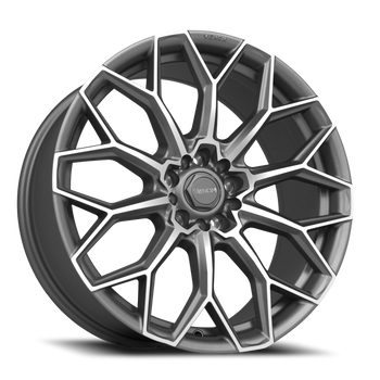 Venom 45 Wheels Rims 19x8.5 5x112 5x114.3 Matte Gunmetal Machined 35mm ...