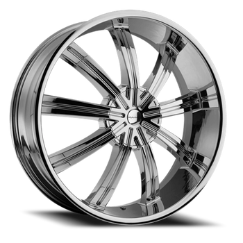 Kmc Km672 Widow 24x9.5 5x150 Chrome 35mm Wheels
