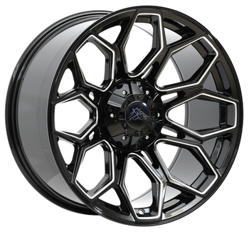 X-Drive Beast Wheels Rims 20x10 6x135 6x139.7 Gloss Black Milled -19mm ...