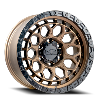 K2 Punisher K24 17x9 6x139.7 Bronze Black Ring 0mm Wheels