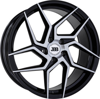 Big Baller Brand H147 Z06 18x8 Black Brushed 42mm Blank Wheels