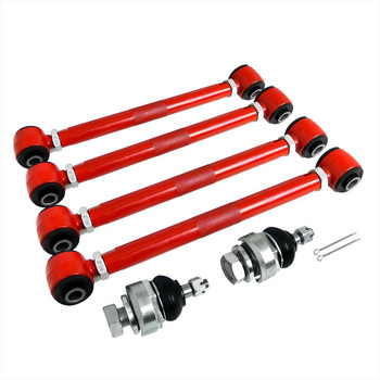 Spec-D Red Front and Rear Camber Kit | SPE CAM-2ACD03
