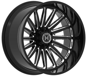 Hardcore Offroad Hc105 Wheels Rims 22x12 8x180 Gloss Black Milled