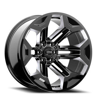 Torque Tw405C Pulse Wheels Rims 22x11 8x165.1 Gloss Black Milled