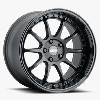 Esr Cs12 Wheels Rims 18x10.5 5x114.3 Matte Black W/ Gloss Black Lip ...