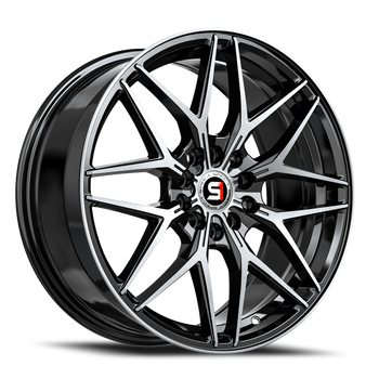 Spec-1 Sp-60 Wheels Rims 18x8 5x114.3 5x120 Gloss Black & Machined 38mm ...