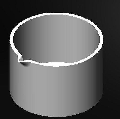 6″ PTFE Evaporation Dish, 4” Deep w/ Spout