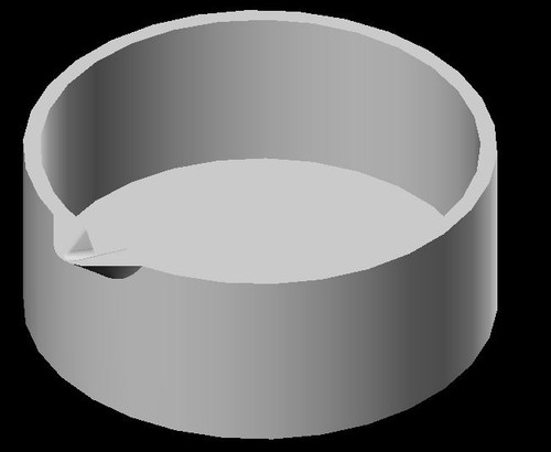 6.5" Evaporation Dish w/spout