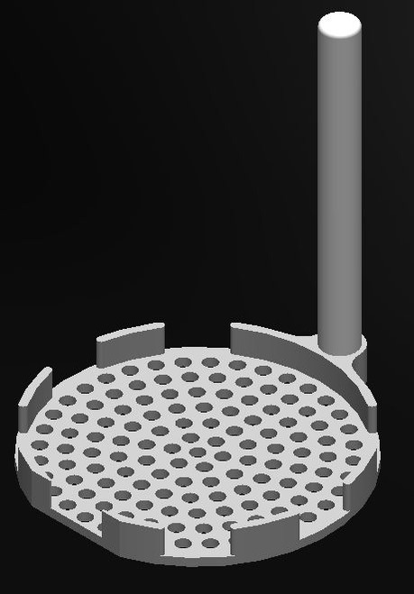 4" PTFE Wafer Dipper w/  .75 tweezer openings