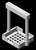 3 inch X 3 inch Square PTFE Wafer Dipper w/ Two Openings