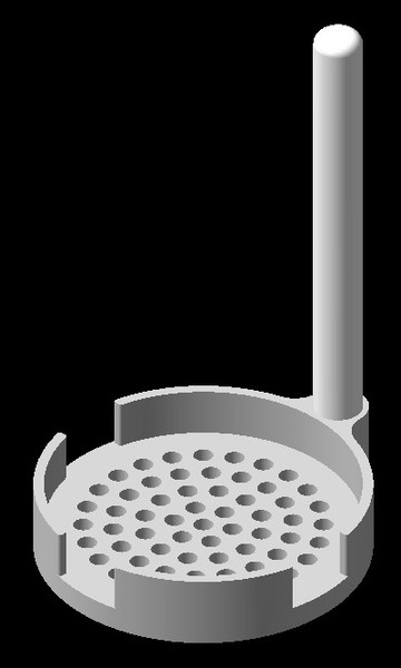 3 inch PTFE Wafer Dipper w/ 3 Openings
