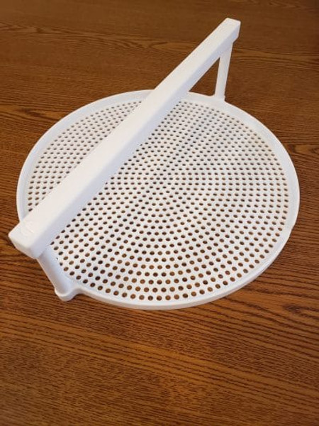 12" Single PTFE Wafer Dipper with two handles and cross bar