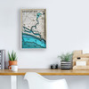 Newport Bay Topographic Layered Wooden Map