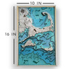 Cape Cod Topographic Layered Wooden Map