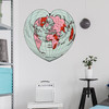Heart Shaped Globe Vintage World Map Decal Mural
