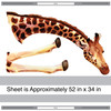 Large Giraffe Watercolor Peel and Stick Wall Decal Sticker