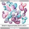 Cosmic Cactus Watercolor Peel and Stick Wall Decal Sticker Kit