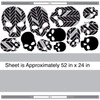 Herringbone Skulls Wall Decal Set
