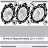Ornate Victorian Skeleton Wall Decal Set