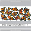 Monarch Butterfly Watercolor Wall Decal Set