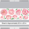 Pretty Pink Peonies Watercolor Wall Decal Kit