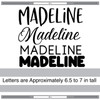 Custom Name Wall Decal layout