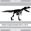 Large Tyrannosaurus Rex Skeleton Wall Decal Layout