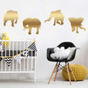 Elephant Silhouette Wall Decal Sticker Set
