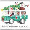 Santa's Bus Wall Decal Sticker