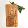 Anatomy cheese board in Olive wood