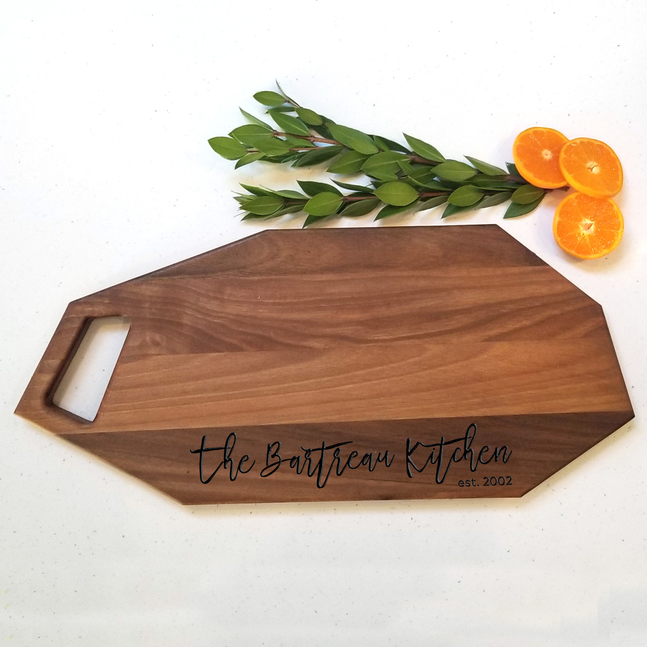 Personalized Charcuterie Board with Family Names, Holiday Cutting