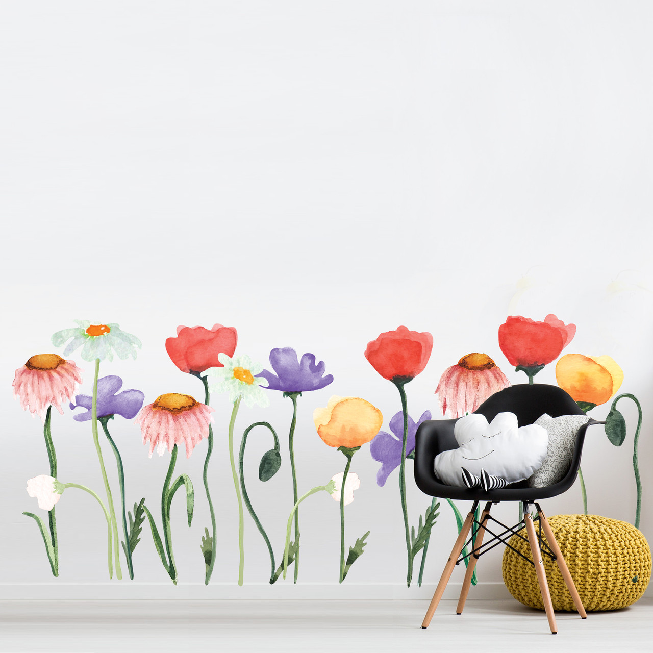 wildflower Watercolor Wall Decal Kit