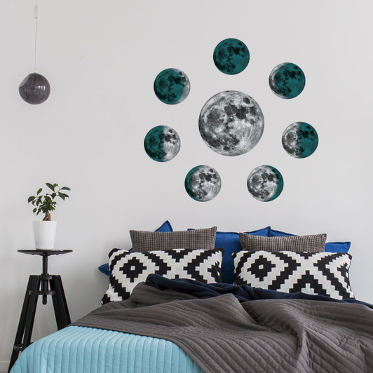 Moon Phases Wall Decal Sticker Mural