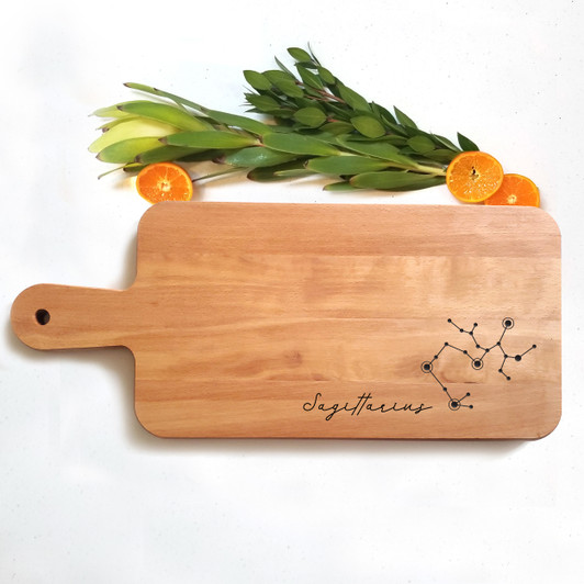 Zodiac charcuterie board in beech wood