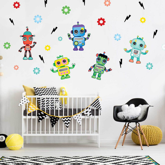 Rockin Robots Wall Decal Set
