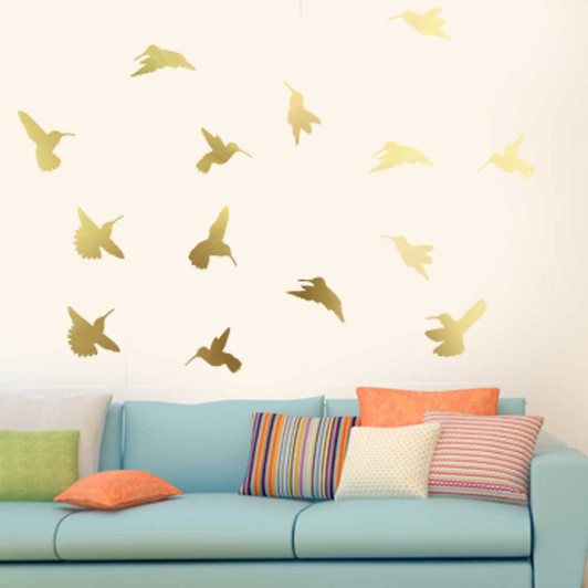 Golden Hummingbird Decal Set by Chromantics