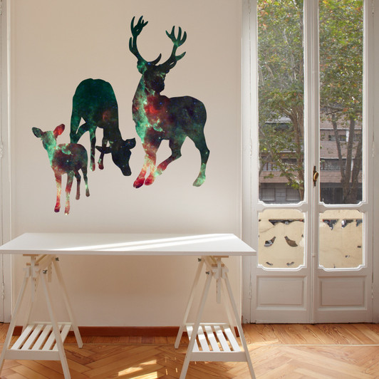 Space Deer Wall Decal Set by Chromantics